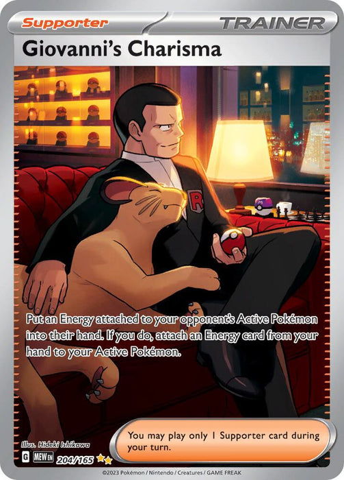 Giovanni's Charisma (204/165) [Scarlet & Violet: 151] - for just $6.90! 