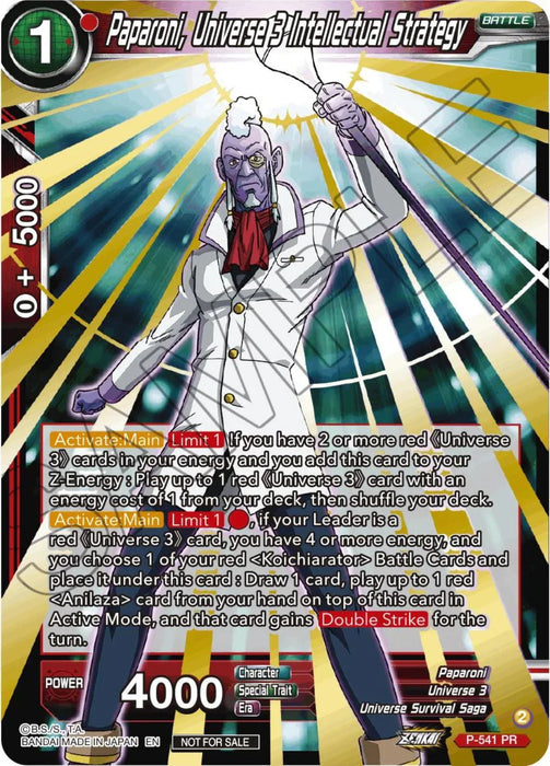 Paparoni, Universe 3 Intellectual Strategy (Championship Selection Pack 2023 Vol.3) (Gold-Stamped) (P-541) [Tournament Promotion Cards] - for just $0.10! 
