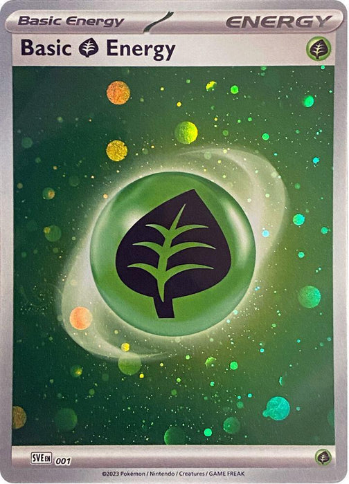Basic Grass Energy (001) (Cosmos Holo) [Scarlet & Violet: Base Set] - for just $0.45! 