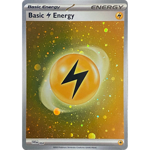 Basic Lightning Energy (004) (Cosmos Holo) [Scarlet & Violet: Base Set] - Just $0.30! Shop now at Retro Gaming of Denver