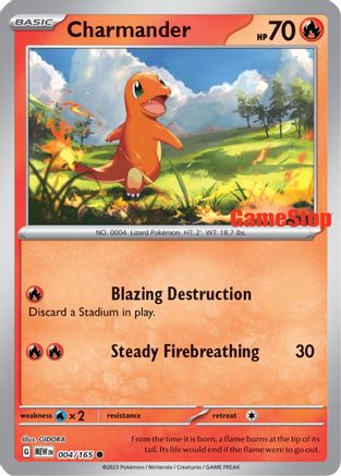 Charmander (GameStop Exclusive) 004/165 - Miscellaneous Cards & Products Reverse Holofoil - for just $13! 