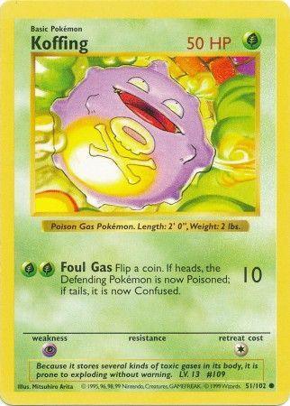 Koffing (51/102) [Base Set Shadowless Unlimited] - for just $2.90! 