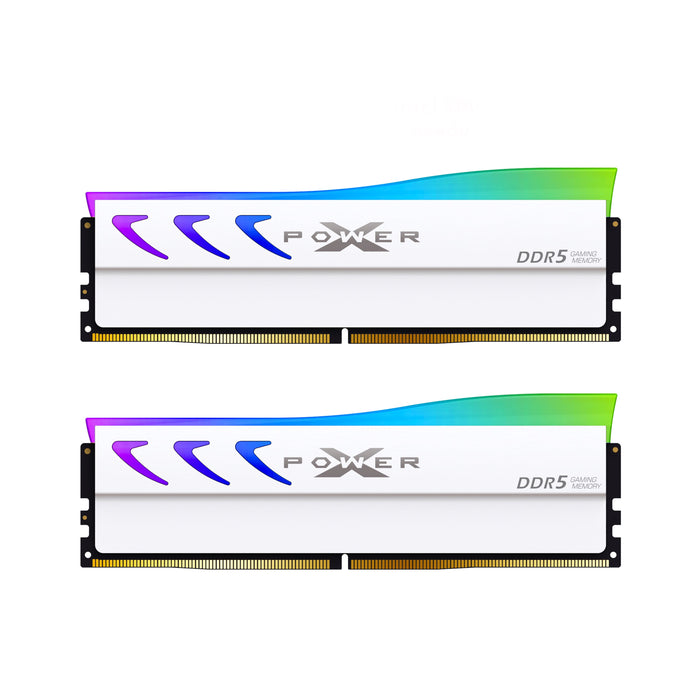 Silicon Power Storm RGB DDR5 6400MT/s (PC5-51200) CL32 32GB(2x16GB) Dual Pack 1.4V Desktop Unbuffered DIMM White - for just $530.97! 