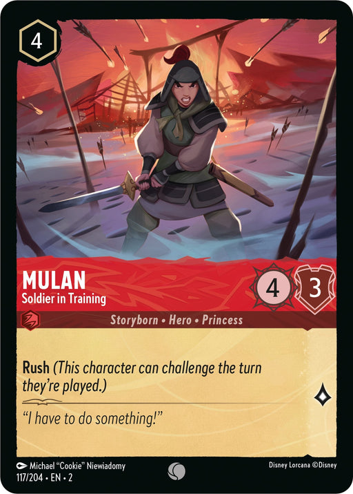 Mulan - Soldier in Training (117/204) - Rise of the Floodborn - for just $0.02! 