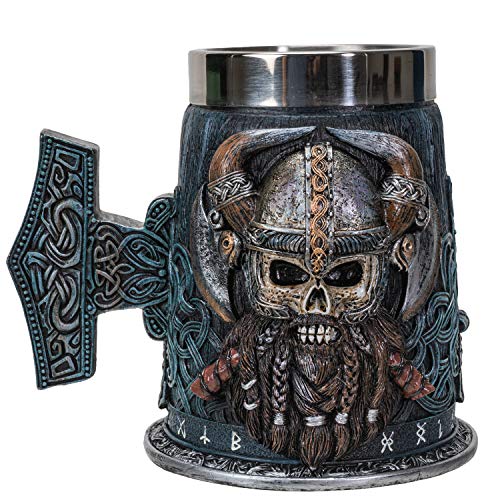 Danegeld Viking Horned Warrior with Battle Helmet Beer Stein - for just $42.99! 