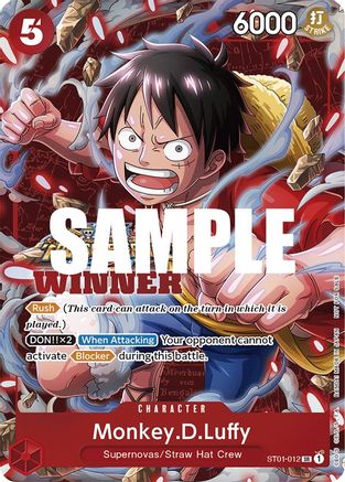 Monkey.D.Luffy (Winner Pack Vol. 5) (ST01-012) - One Piece Promotion Cards Foil - for just $35.30! 