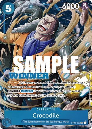 Crocodile (Winner Pack Vol. 5) (ST03-003) - One Piece Promotion Cards Foil - for just $5.15! 