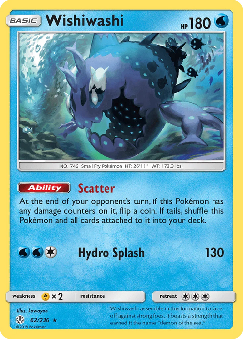 Wishiwashi (62/236) [Sun & Moon: Cosmic Eclipse] - for just $1.05! 