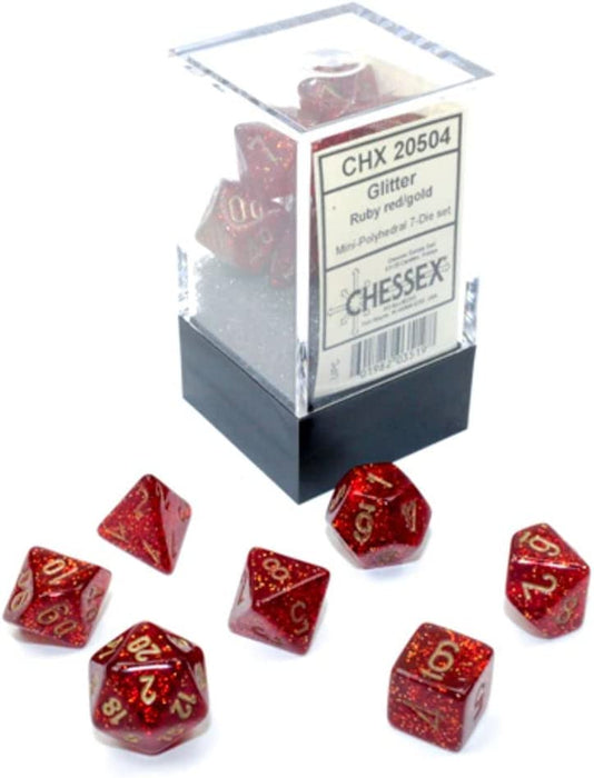 Chessex: Polyhedral Glitter Dice sets - 10mm - for just $5.98! 