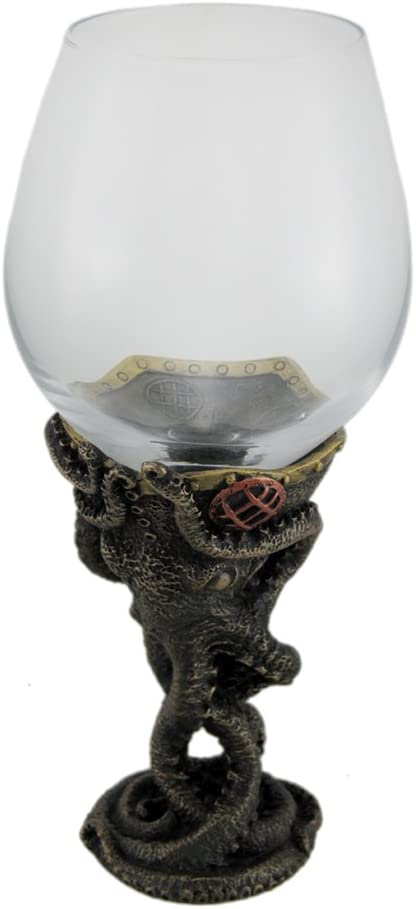 Steampunk Bronze Finish Octopus Tentacle Wine Glass - for just $36! 