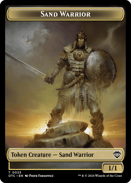 Plant // Sand Warrior Double-Sided Token [Outlaws of Thunder Junction Commander Tokens] - Just $0.25! Shop now at Retro Gaming of Denver