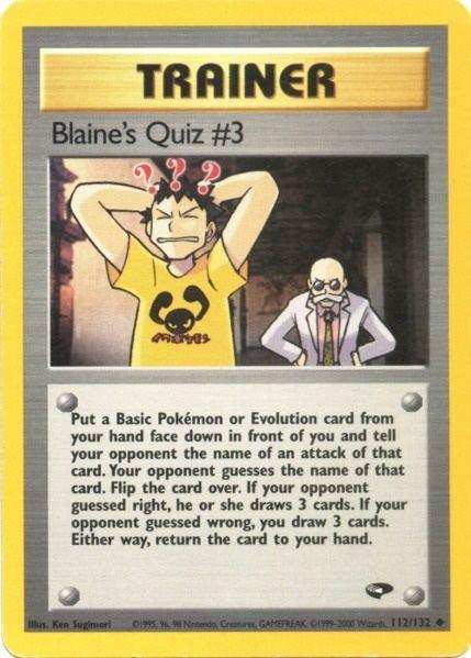 Blaine's Quiz #3 (112/132) [Gym Challenge Unlimited] - for just $2.35! 