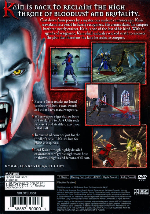 Blood Omen 2 – PlayStation 2 (PS2) - for just $24.99! 