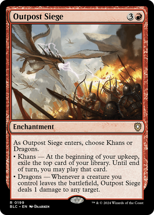 Outpost Siege (BLC-199) - Bloomburrow Commander - for just $0.20! 