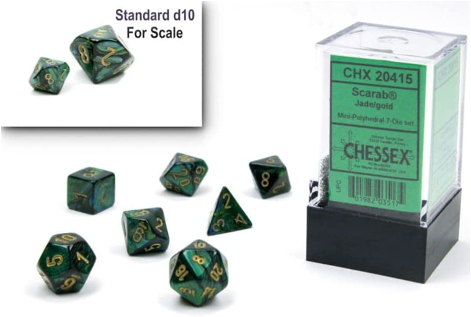 Chessex: Polyhedral Scarab Dice sets - 10mm - for just $5.98! 
