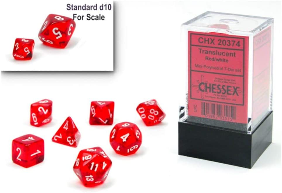 Chessex: Polyhedral Translucent Dice sets - 10mm - for just $5.98! 