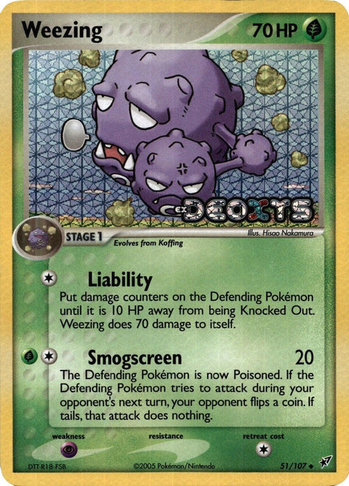 Weezing (51/107) (Stamped) [EX: Deoxys] - for just $5.65! 