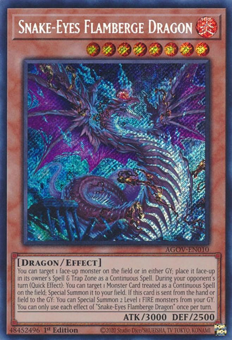 Snake-Eyes Flamberge Dragon [AGOV-EN010] Secret Rare - for just $0.25! 