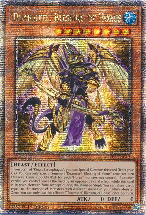 Duamutef, Blessing of Horus (Quarter Century Secret Rare) [AGOV-EN012] Quarter Century Secret Rare - for just $5! 