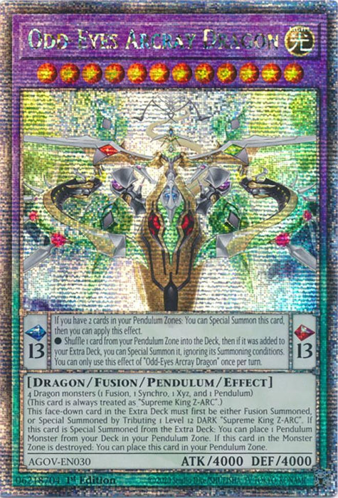 Odd-Eyes Arcray Dragon (Quarter Century Secret Rare) [AGOV-EN030] Quarter Century Secret Rare - for just $6.70! 