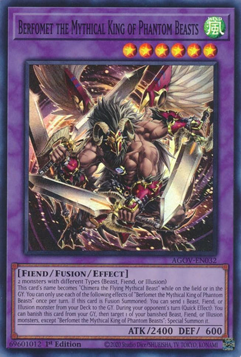 Berfomet the Mythical King of Phantom Beasts [AGOV-EN032] Super Rare - for just $0.70! 