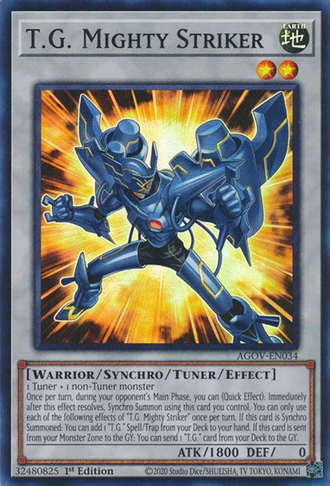 T.G. Mighty Striker [AGOV-EN034] Super Rare - for just $0.10! 
