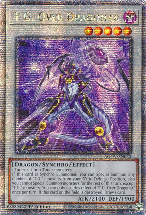 T.G. Over Dragonar (Quarter Century Secret Rare) [AGOV-EN035] Quarter Century Secret Rare - for just $4.20! 