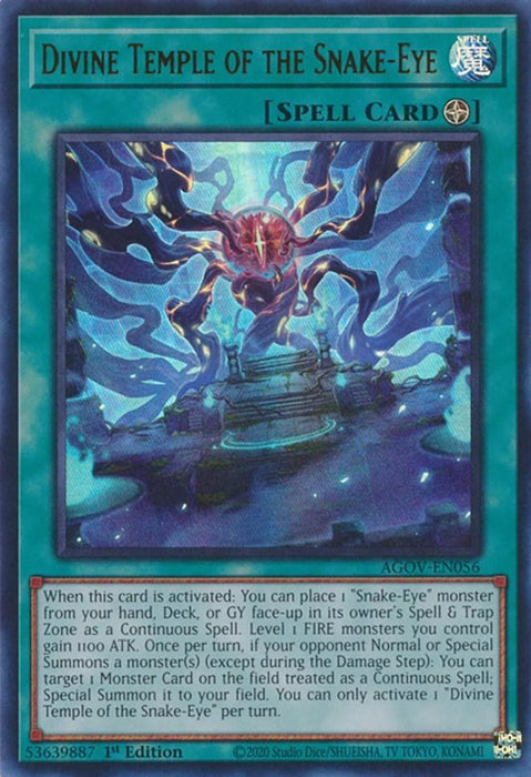 Divine Temple of the Snake-Eye [AGOV-EN056] Ultra Rare - for just $0.40! 