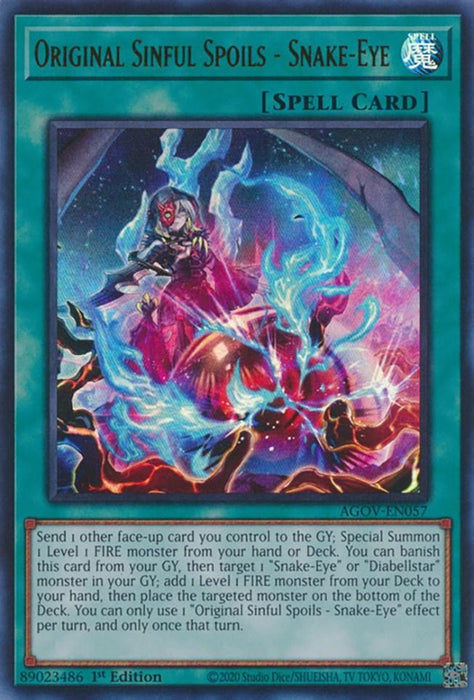 Original Sinful Spoils - Snake-Eye [AGOV-EN057] Ultra Rare - for just $0.70! 