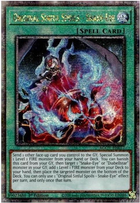 Original Sinful Spoils - Snake-Eye (Quarter Century Secret Rare) [AGOV-EN057] Quarter Century Secret Rare - for just $11.55! 