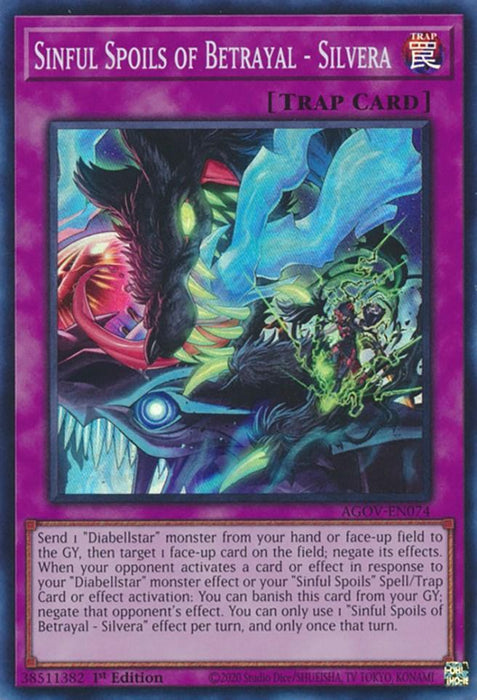 Sinful Spoils of Betrayal - Silvera [AGOV-EN074] Super Rare - for just $0.15! 