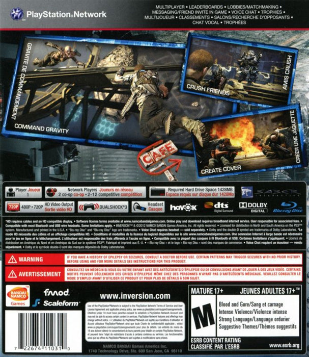 Inversion – PlayStation 3 (PS3) - for just $17.99! 