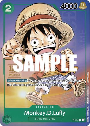 Monkey.D.Luffy (037) (1st Anniversary Tournament) (P-037) - One Piece Promotion Cards Foil - for just $33.05! 