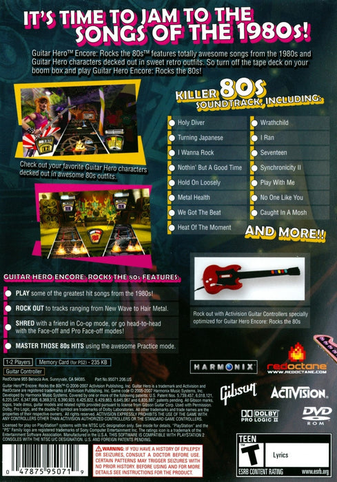Guitar Hero: Encore Rocks the 80's – PlayStation 2 (PS2) - for just $9.99! 