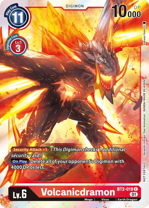 Volcanicdramon [BT2-018] (ST-11 Special Entry Pack) [Release Special Booster Promos] - Just $0.10! Shop now at Retro Gaming of Denver