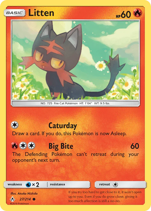 Litten (27/214) [Sun & Moon: Unbroken Bonds] - for just $0.15! 