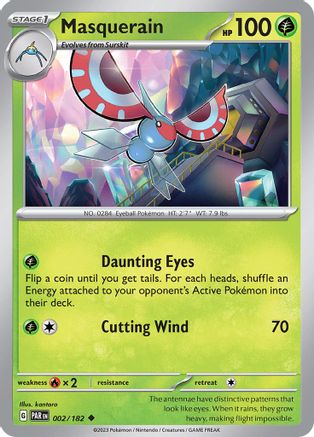 Masquerain 002/182 - SV04 Paradox Rift - for just $0.05! 