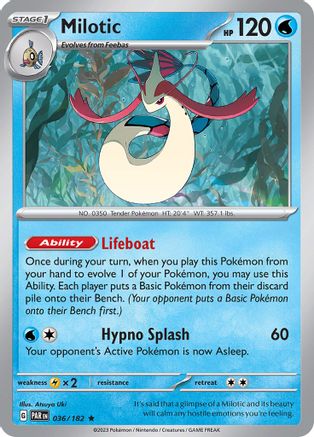 Milotic 036/182 - SV04 Paradox Rift Holofoil - for just $0.06! 