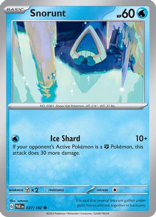 Snorunt 037/182 - SV04 Paradox Rift - for just $0.05! 