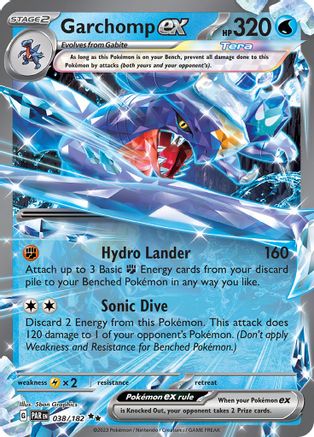 Garchomp ex 038/182 - SV04 Paradox Rift Holofoil - for just $0.48! 