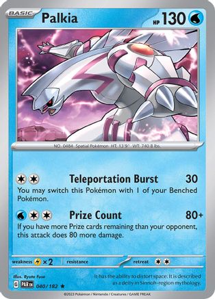 Palkia 040/182 - SV04 Paradox Rift Holofoil - for just $0.08! 