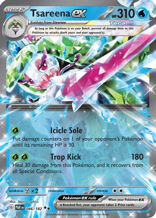Tsareena ex 046/182 - SV04 Paradox Rift Holofoil - for just $0.30! 