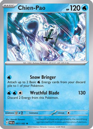 Chien-Pao 057/182 - SV04 Paradox Rift Holofoil - for just $0.06! 