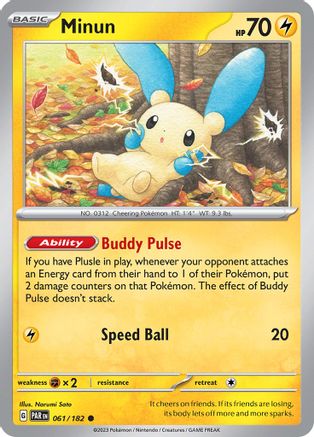Minun 061/182 - SV04 Paradox Rift - for just $0.08! 