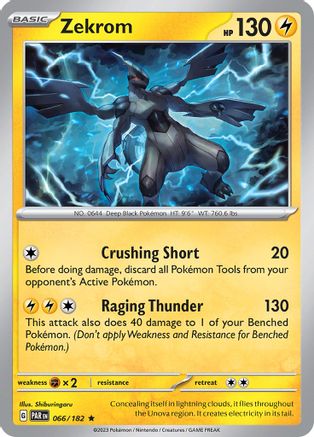 Zekrom 066/182 - SV04 Paradox Rift Holofoil - for just $0.12! 