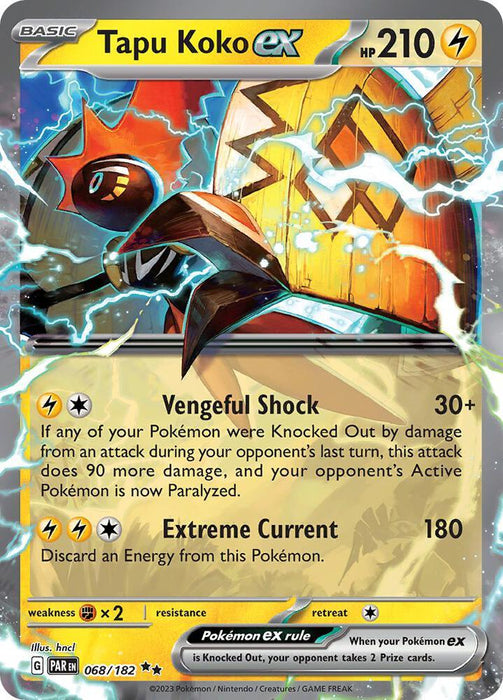 Tapu Koko ex (068/182) [Scarlet & Violet: Paradox Rift] - for just $0.25! 
