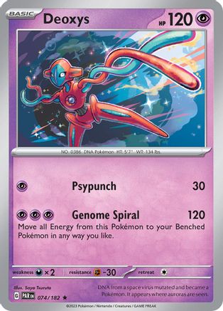 Deoxys 074/182 - SV04 Paradox Rift Holofoil - for just $0.08! 