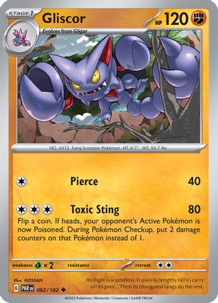 Gliscor 092/182 - SV04 Paradox Rift - for just $0.05! 