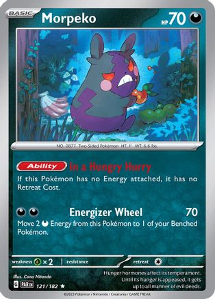 Morpeko 121/182 - SV04 Paradox Rift Holofoil - for just $0.08! 