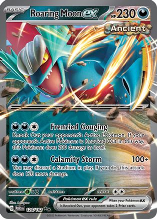 Roaring Moon ex 124/182 - SV04 Paradox Rift Holofoil - for just $0.75! 